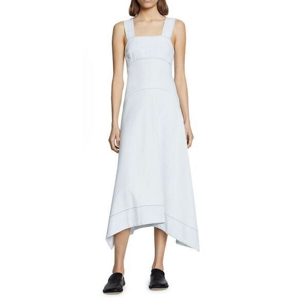 Proenza Schouler White Label Chambray High-Low Midi Dress NWT Size 6 - Picture 1 of 10